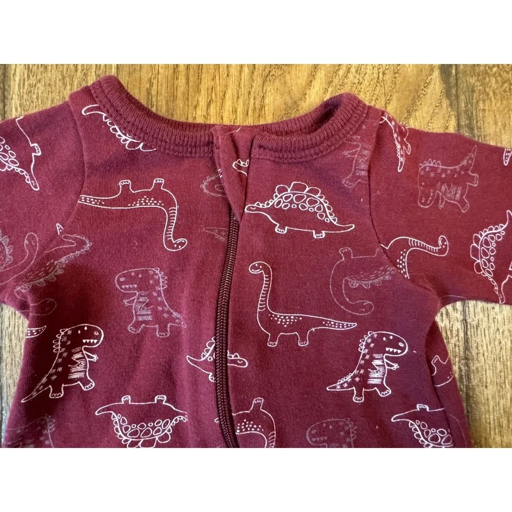 Wonder Nation Baby Sleeper Boy Preemie Dinosaur Outfit Reborn Doll Clothes Dinos